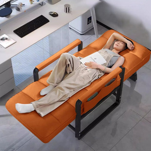 Recliner Office Lunch Break Nap Home Folding Backrest Chair Computer Chair Sitting and Reclining Dual-purpose Lazy Sofa Chair