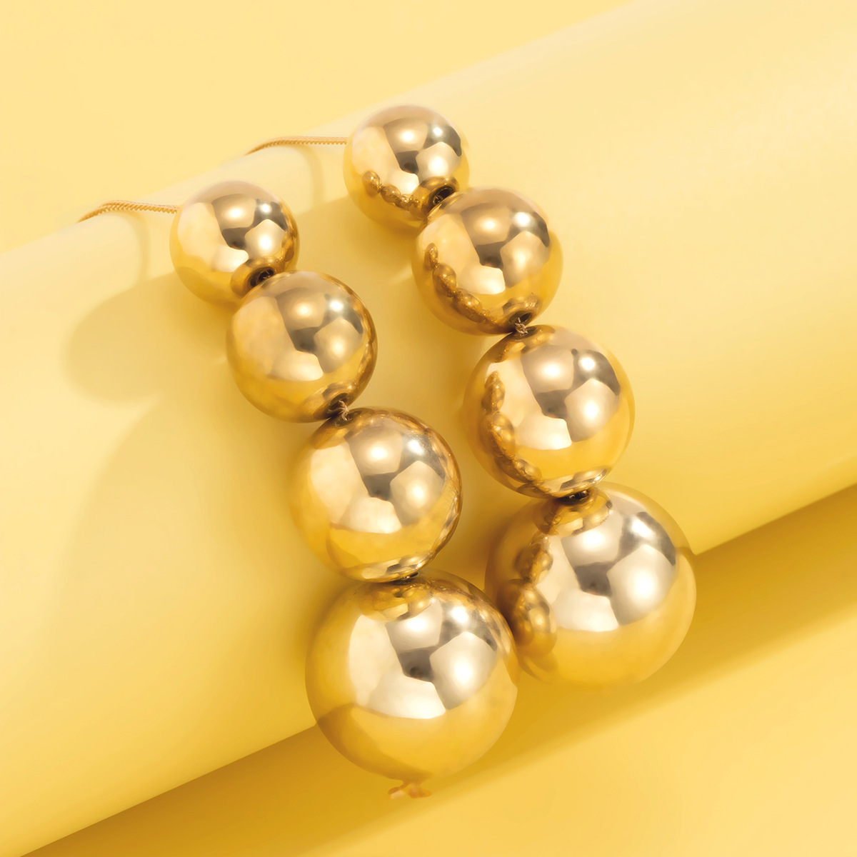 Fashion Pearl Geometric Metal Ccb Bead Pendant Earrings display picture 7