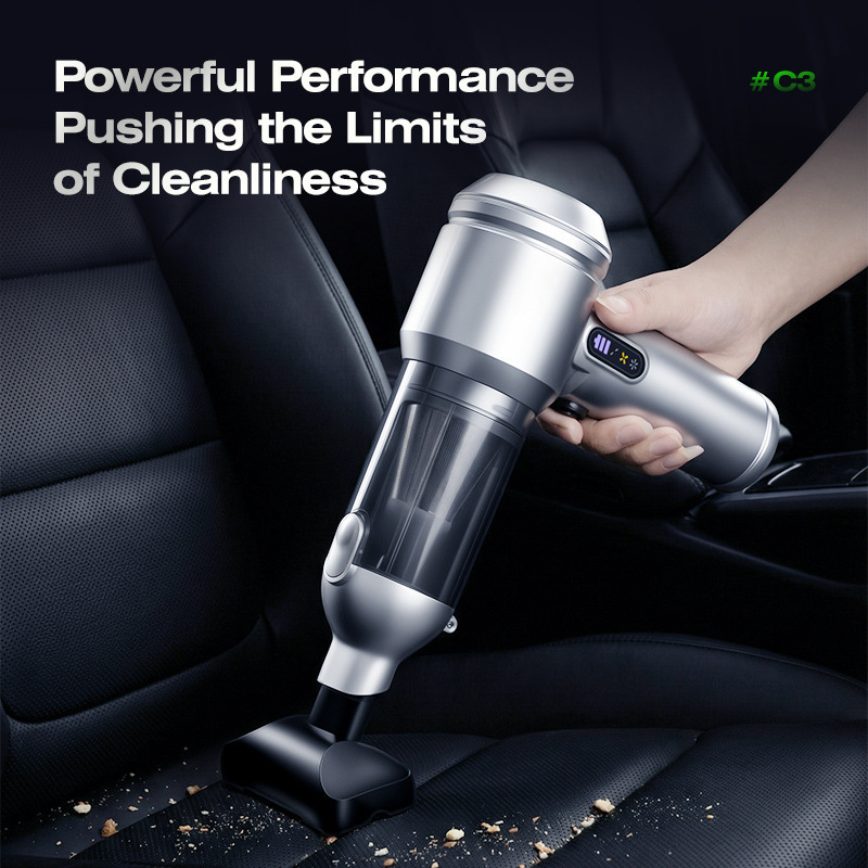 High-Suction Handheld Wireless Vacuum Cleaner, Dual-Purpose for Home and Car Use, Small Portable Rechargeable Cleaning Device