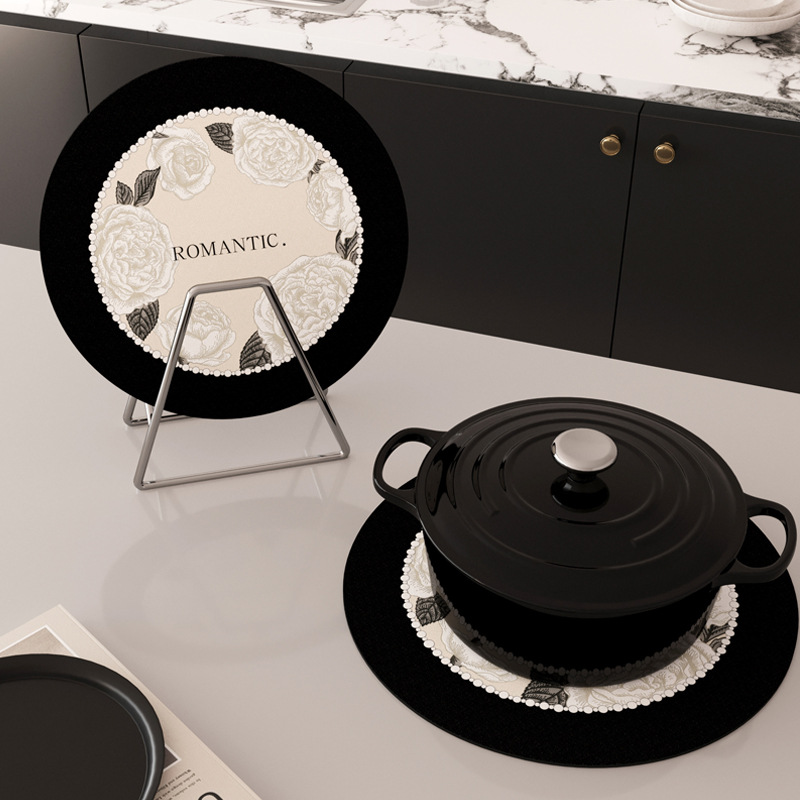 almohadilla de platos de comedor de alta resistencia al cojín de aislamiento térmico almohadilla de taza absorción de agua resistente a altas temperaturas almohadilla de platos domésticos almohadilla de mesa de comedor libre de lavado