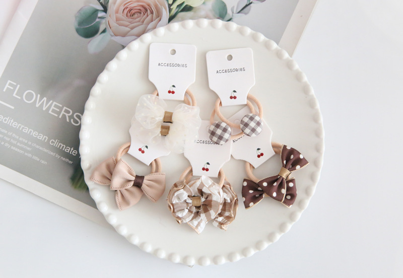 Kid's Cute Geometric Bow Knot Cloth Hair Tie display picture 2