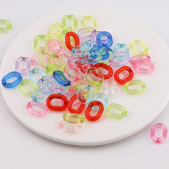 19*14mm彩色透明树脂链条扣diy手机链条圈包包链条扣diy饰品配件