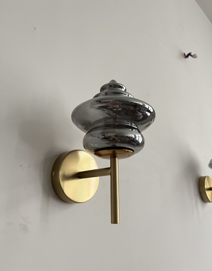 Diseñador de pasillo lámpara de pared de sala de estar lámpara de pared de vidrio de diseño de fondo decoración de pasillo pared de fondo