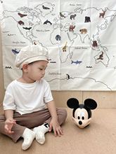 小学生少年儿童地图房墙贴动物装饰画宝宝地理知识早教启蒙地图