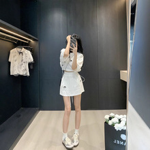 纯棉运动时尚套装女夏季炸街显瘦减龄T恤短裙子休闲百搭两件套潮