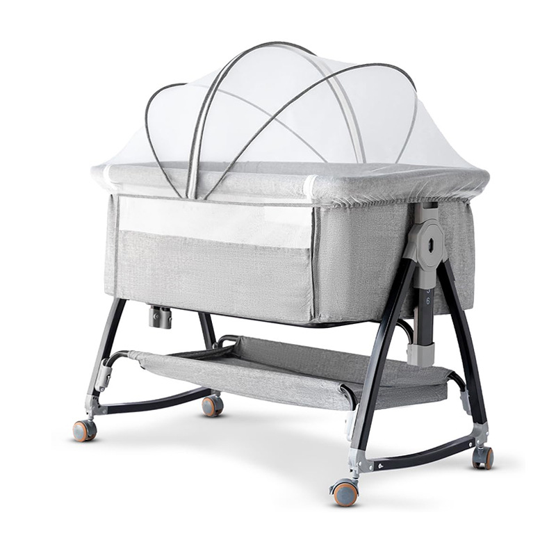 Cuna móvil Cuna portátil Cuna para bebé Cama plegable multifuncional bb Cama grande de costura para niños recién nacidos image 5
