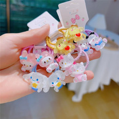 Transparent Jelly Hairband for Girls, Korean Style Children's Cartoon Rubber Bands, Non-Irritating for Baby Hair