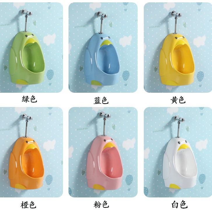 Kindergarten niños de cerámica montado en la pared orinal niño niños de dibujos animados vertical orinal fabricante