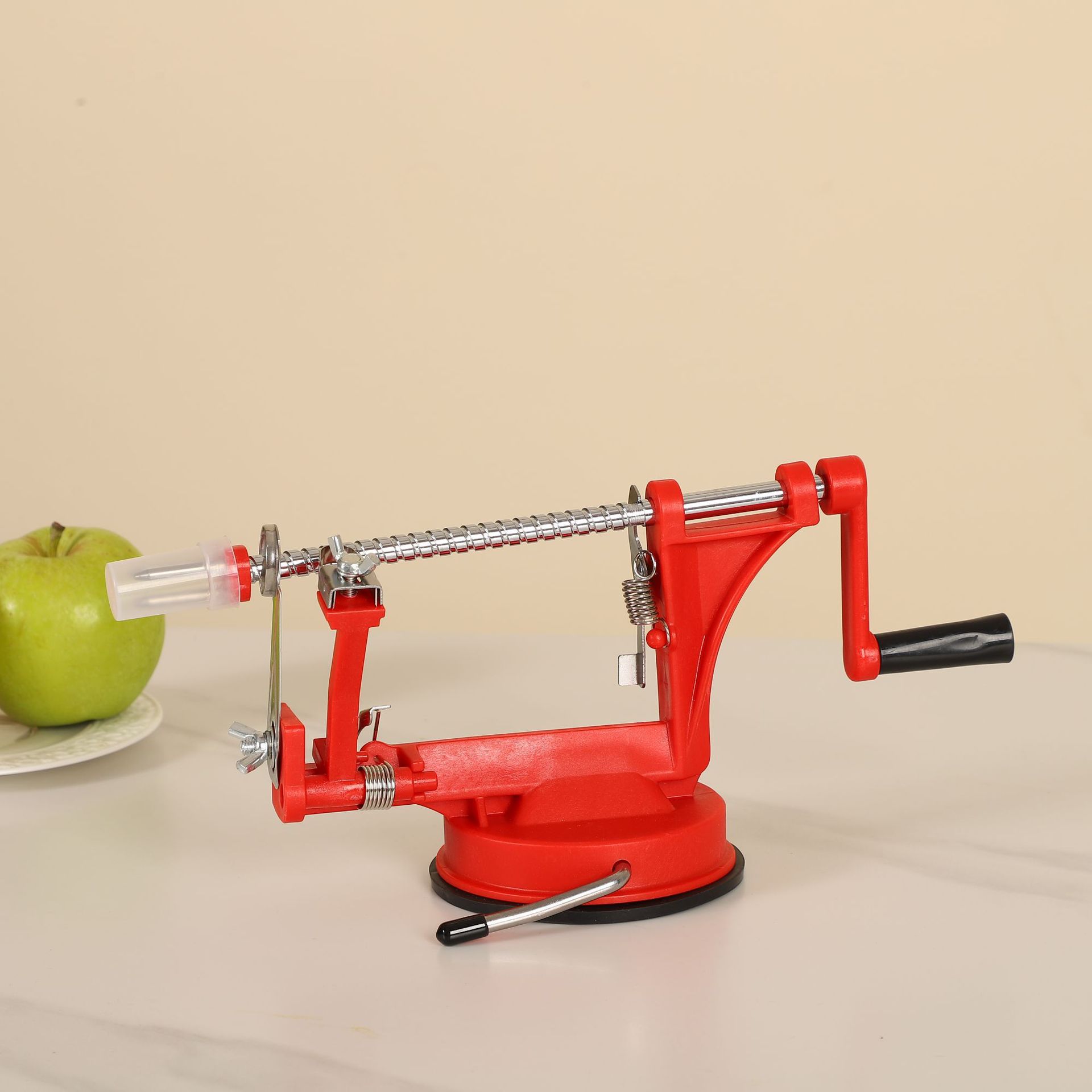 3-in-1 Automatic Fruit Peeler, Corer and Slicer - Multifunctional Fruit Peeler Machine, Manual Hand-Crank Apple Peeler for Home Use