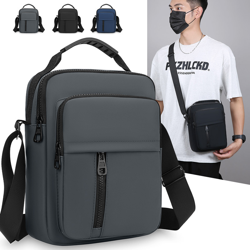 Cross-Border New Men's Shoulder Bag Korean Style Fashionable Simple Texture Crossbody Bag Large Capacity Business Travel Handbag