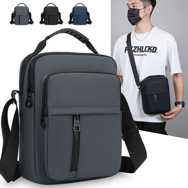 Cross-Border New Men's Shoulder Bag Korean Style Fashionable Simple Texture Crossbody Bag Large Capacity Business Travel Handbag