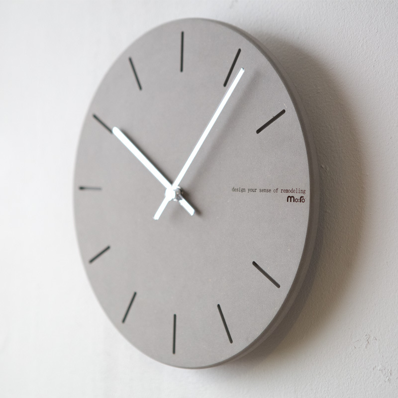 Reloj de pared silencioso minimalista Wozoom, reloj de pared creativo para oficina, reloj de estilo europeo de 12 pulgadas