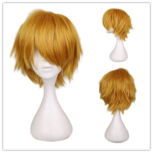 Cross-Border European and American Cosplay Anime Wig Universal Color Harajuku Anti-Curling Men's Short Hair Anti-Curling Style - photo 18