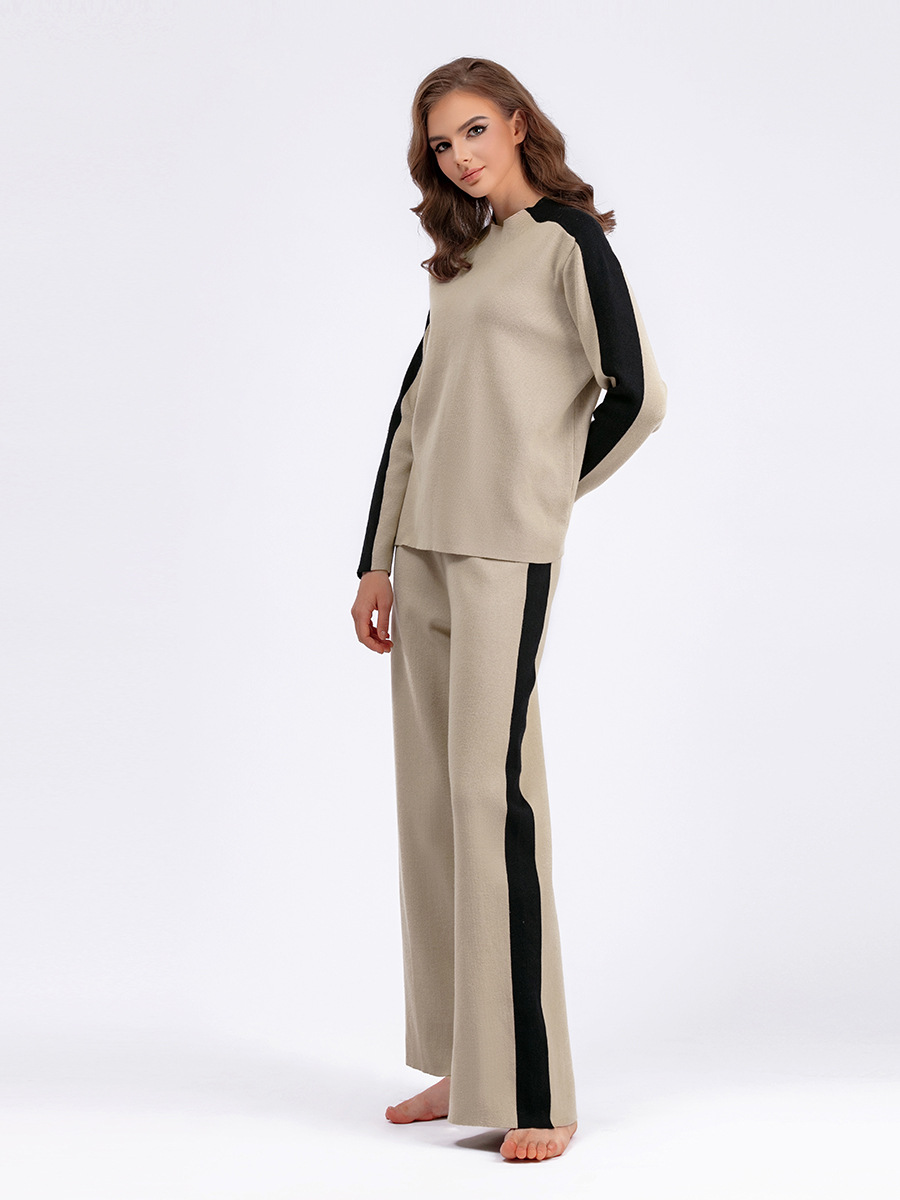 Daily Women's Simple Style Color Block Core Spun Yarn Viscose Fiber Pants Sets Pants Sets display picture 2
