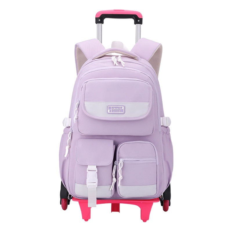 Nature Backpack Fish Nueva mochila escolar con ruedas ligera para niñas de primaria, de gran capacidad para estudiantes de secundaria de 3.º a 6.º grado.