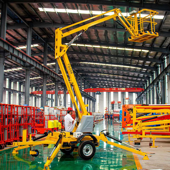Aluminum Alloy Lift Platform 14m Mobile Single/Double Column Aluminum Alloy Aerial Work Vehicle Cross-Border Export Supply