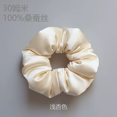 Saç üçün rezinlər Momme Pillow-Sized Scrunchie with Cotton - light-apricot-7cm-30mm-hair-care