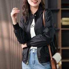 2025春秋新品外套女时尚短款宽松百搭显瘦冲锋衣防风夹克女外套