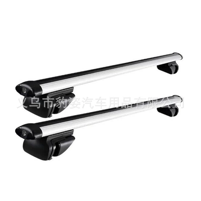 Universal Roof Rack Crossbar with Lock, Aluminum Alloy Car Luggage Box, Travel Basket Rack, Heavy-Duty Load-Bearing (Roof rack) - two-silver-110cm
