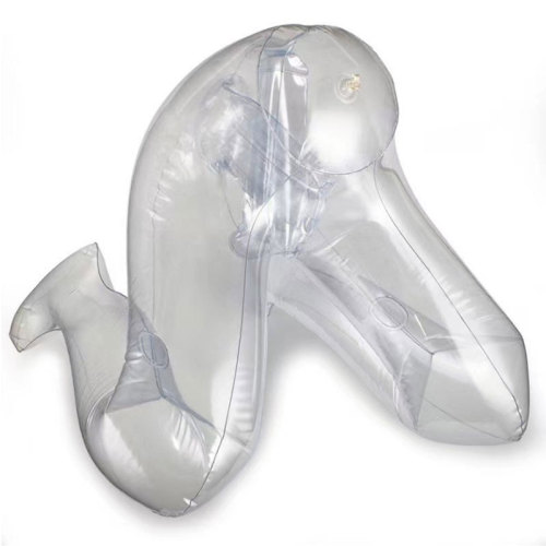 M-leg transparent inflatable skin doll male sex toy adult product penis holder soft rubber