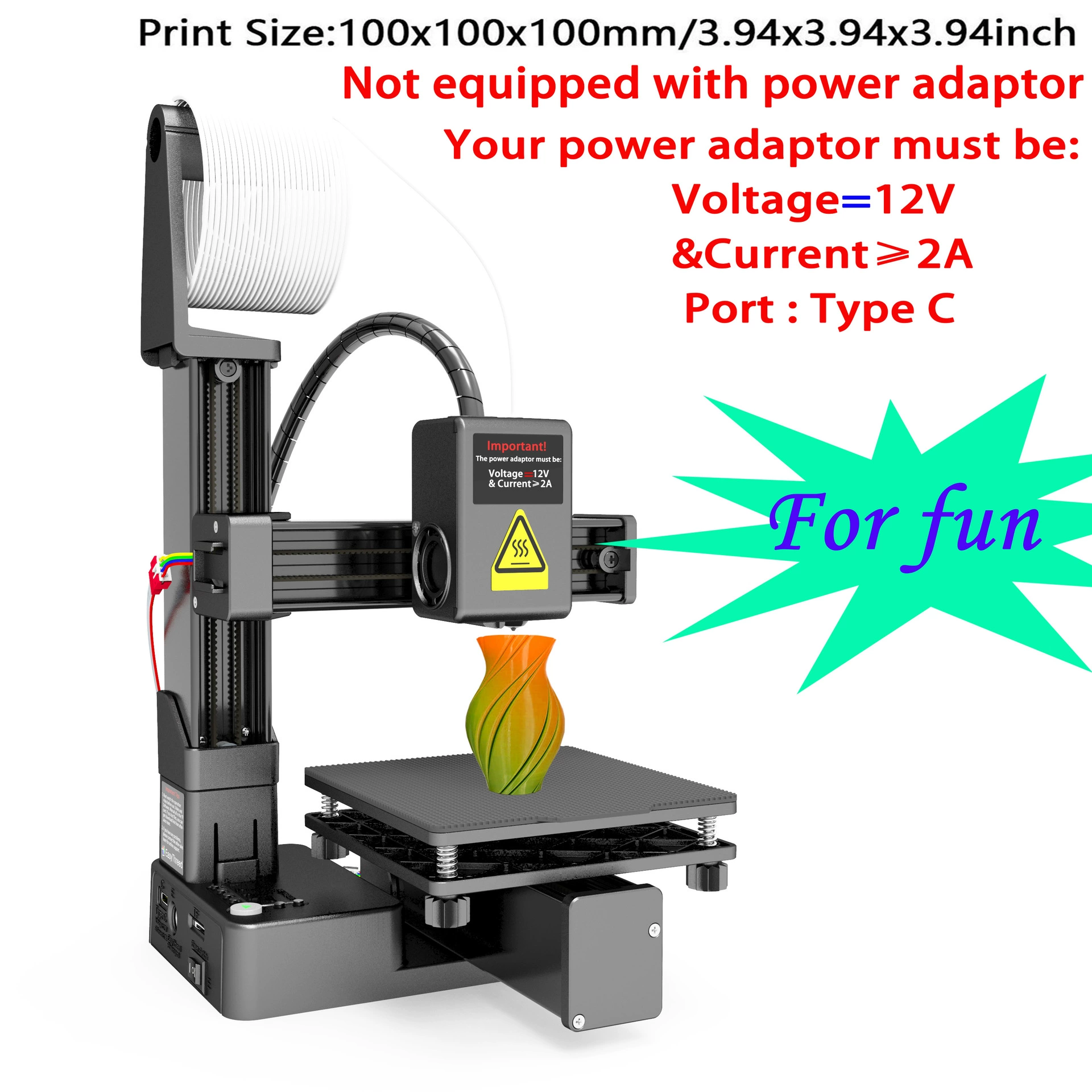 EasyThreed 3D printer K10 entry level use TPU PLA 1.75 Mom