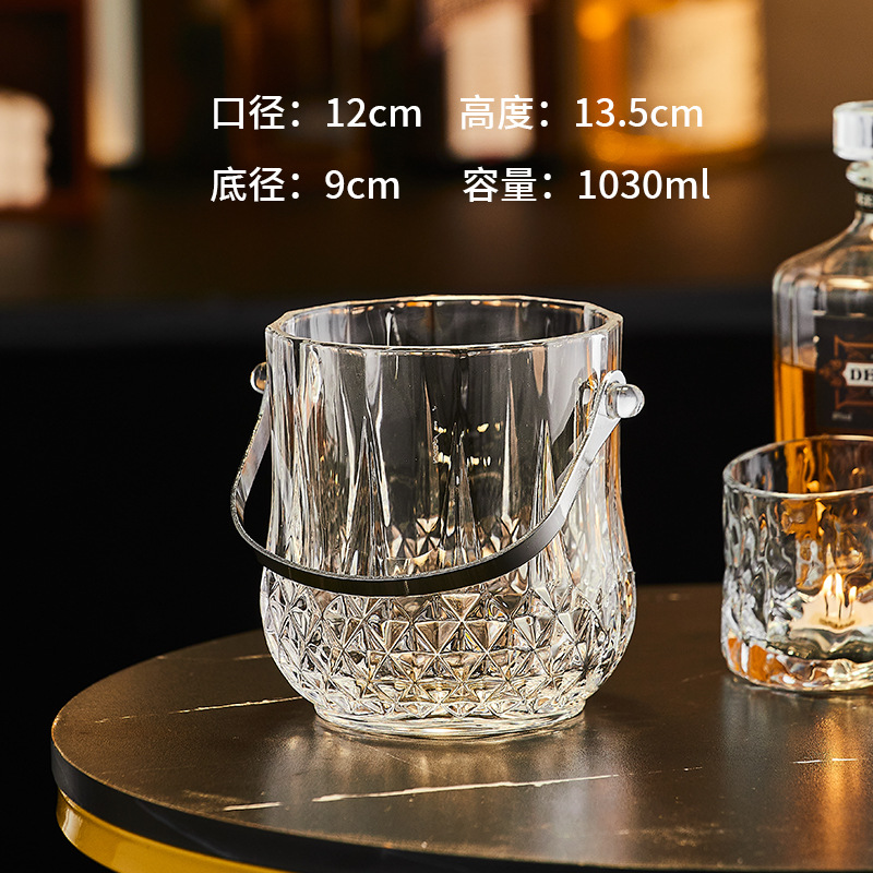 Vidrio de cristal creativo barril de hielo de cerveza de vino tinto barril de hielo europeo gran barril de champán