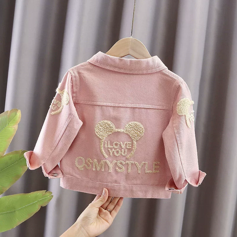 Верхняя одежда для девочек, весенне-осенний стиль, весенняя новая детская одежда для девочек, весенняя одежда для малышей