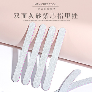Nail Art Sand Strip Nail File Grey Sand File Nail Art Sanding Strip Double Sided 100/180 Sand Strip Nail Art Strip Wholesale