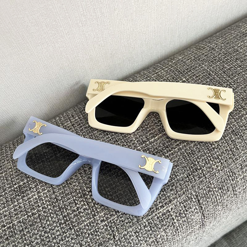 Casual, Fashion, Sports Style Casual Fashion Sports Solid Color PC UV400 Protection Square Full Frame Women's Sunglasses
