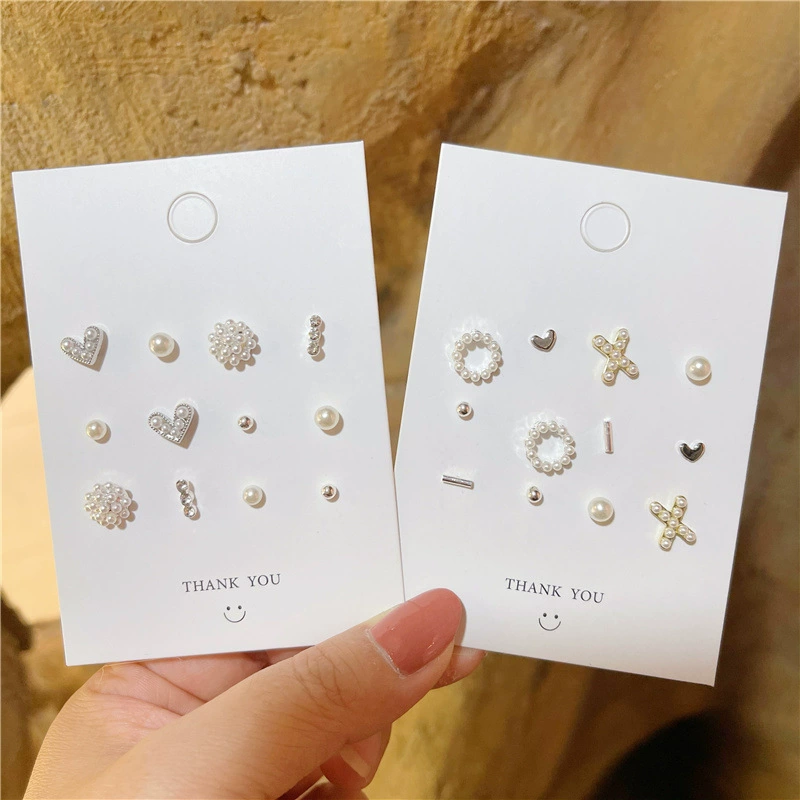 Серебряная игла из жемчуга, серьги, симпатичный компактный набор, образец серебра 925, простой и элегантный дизайн
