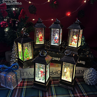 Christmas decorations wind lamp crystal lamp for the elderly snowman decoration party desktop ornaments Christmas gifts