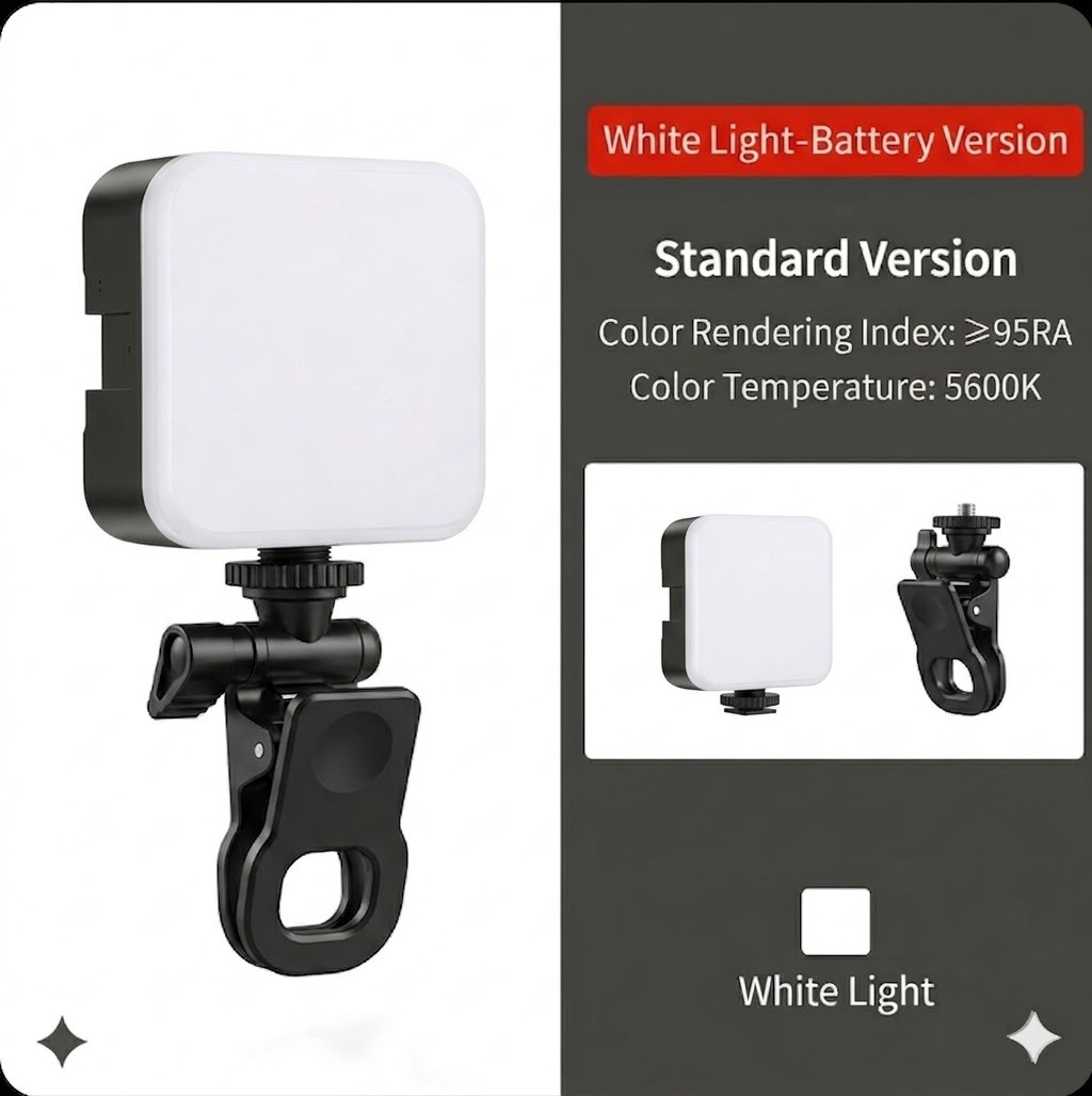 Lámpara de bolsillo mini portátil de tofu portátil de foto selfie fotográfica RGB iluminación de luz al aire libre image 8