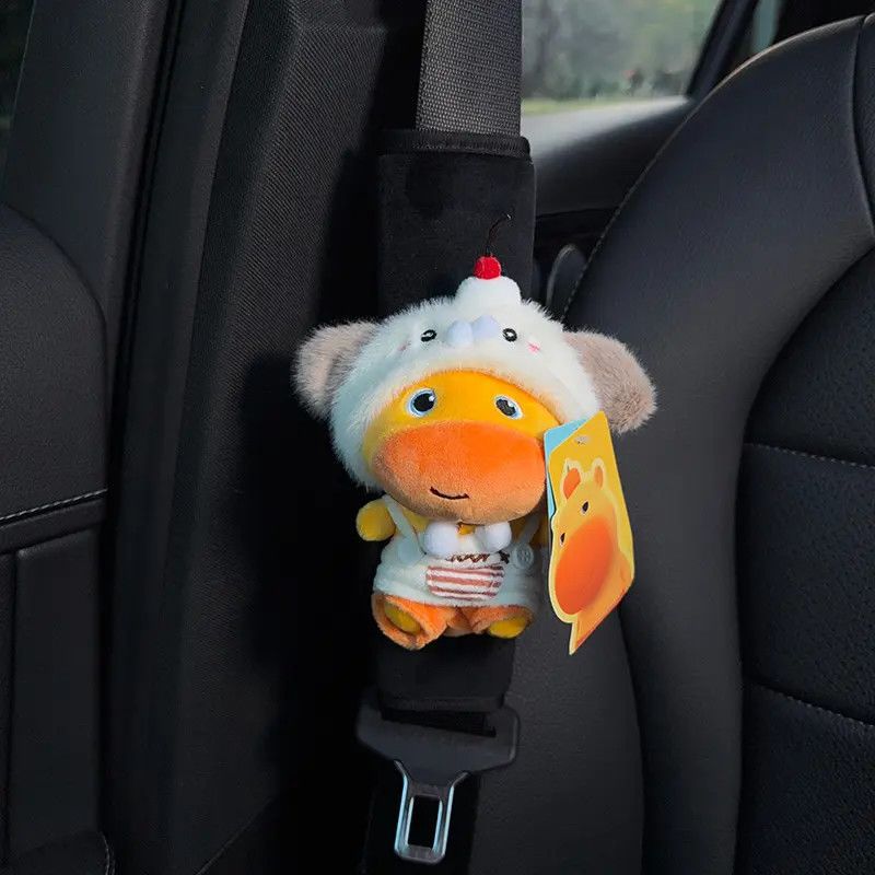 2026 Little Dog Capybara Lulu Car Seatbelt Shoulder Pad Cover Seatbelt Decoration Cute Plush Toy