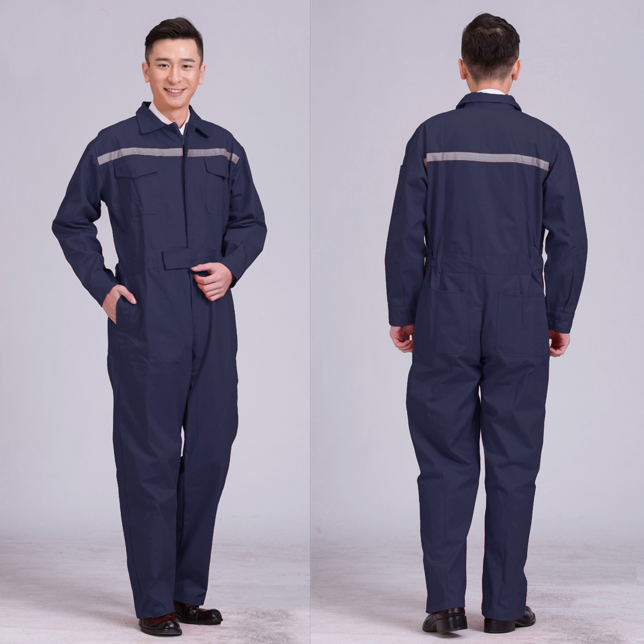 Fuente algodón puro hilo de poliéster algodón poliéster reparación de automóviles resistente a la suciedad y al desgaste ropa protectora de soldadura eléctrica ropa de trabajo a prueba de polvo traje de una pieza