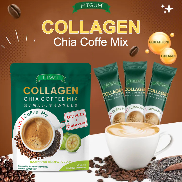 Cross-Border Collagen Chia Coffee Mix 20X Collagen Chia Coffee Mix Southeast Asia Foreign Trade