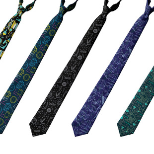 8CM men's tie business formal tie polyester fashion striped novel digital printing tie in stock wholesale
