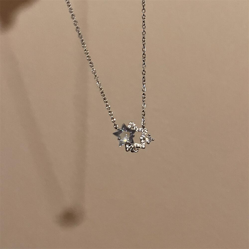 Style Ig Rétro Star Alliage Le Cuivre Placage Incruster Zircon Collier display picture 1