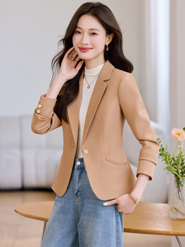 红色西装外套女2025新款春秋职业气质休闲修身高级感女士西服上衣|undefined