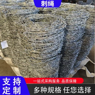 定制双股刺绳热镀锌刺丝滚笼刺网防盗防爬刺果园养殖防攀爬围栏