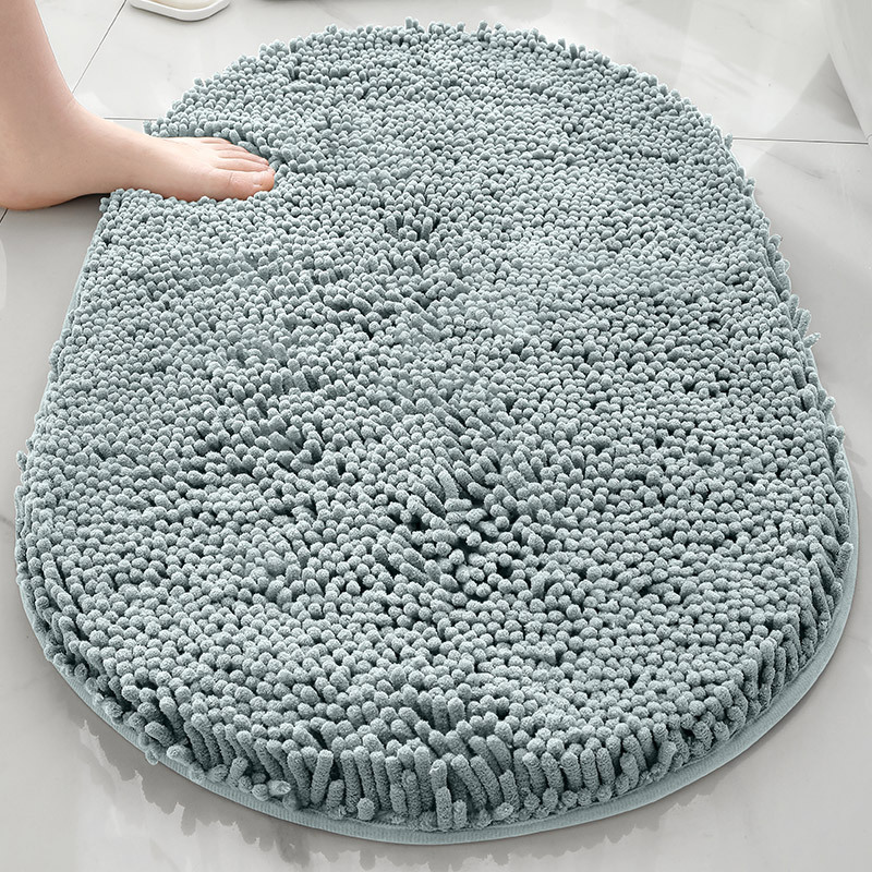 TEMU venta caliente esterillas de piso de cheneil de espesamiento alfombra de absorción de agua fuerte alfombra de puerta antideslizante inodoro alfombra de cama cama image 36