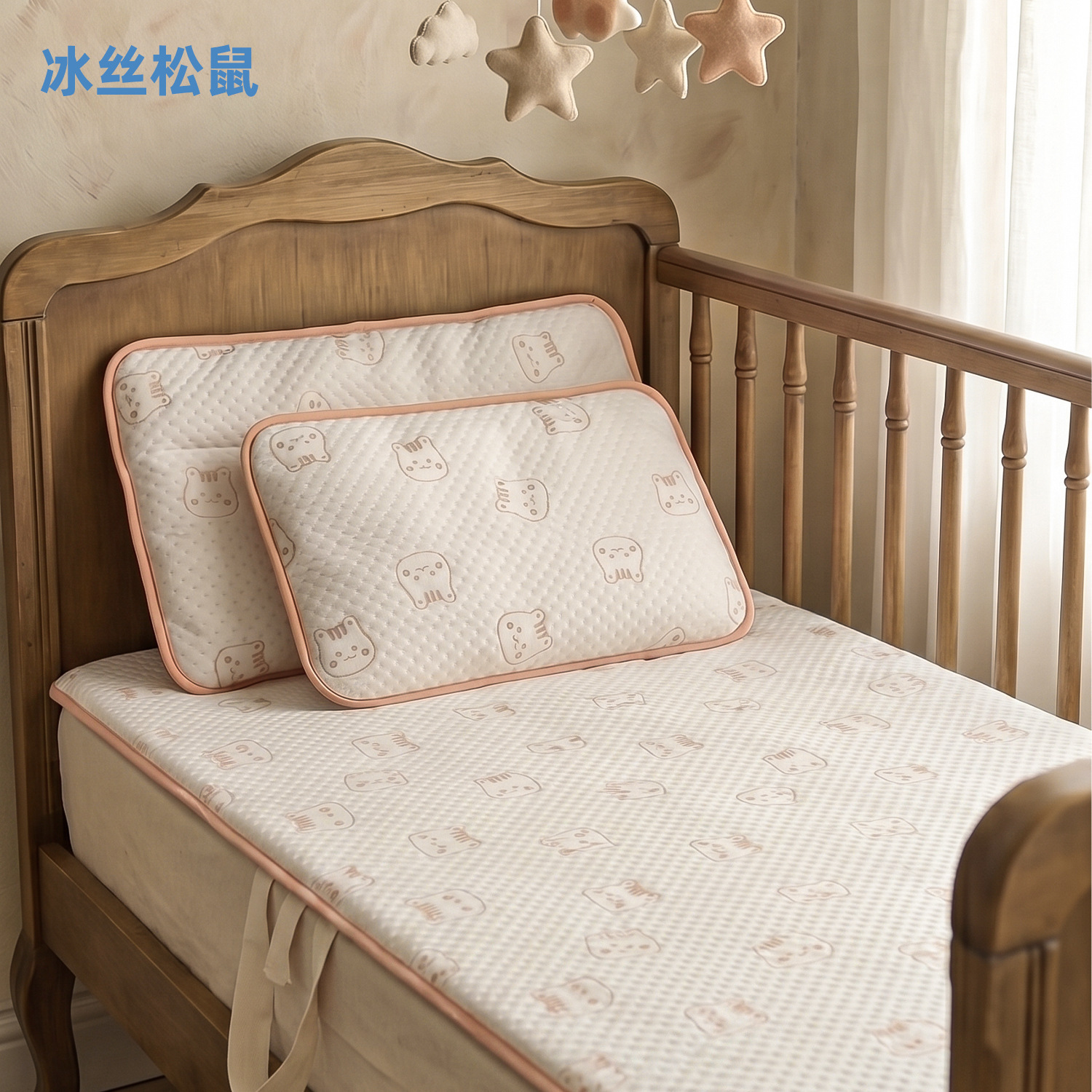 Cross-Border Squirrel Baby Cooling Mat, Breathable Mesh Nap Mattress, Summer Soft Cooling Mat, Nap Pad