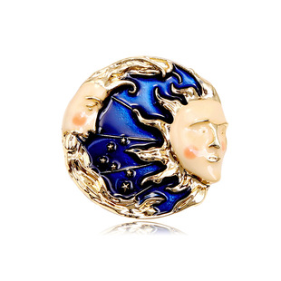 2022 new personalized pin Starry Sky Creative sun goddess brooch sweater coat accessories anti-exposure collar pin