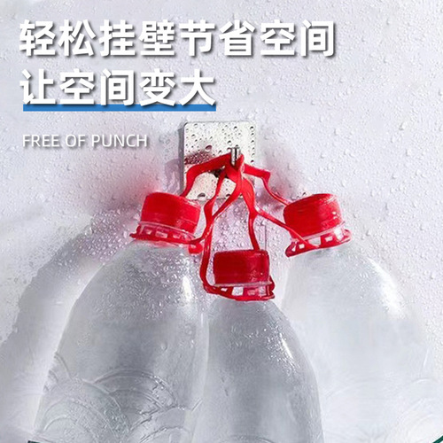 Stainless steel hook, adhesive, strong load-bearing, traceless, non-perforating, bathroom, kitchen door, rear wall-mounted towel hook
