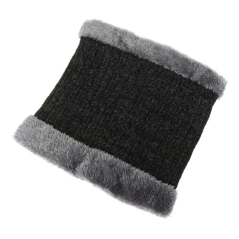 Sciarpa in velluto spesso da uomo per autunno e inverno, per persone di mezza età e anziani, collo in lana lavorata a maglia, calda e versatile per esterni_voghion.com