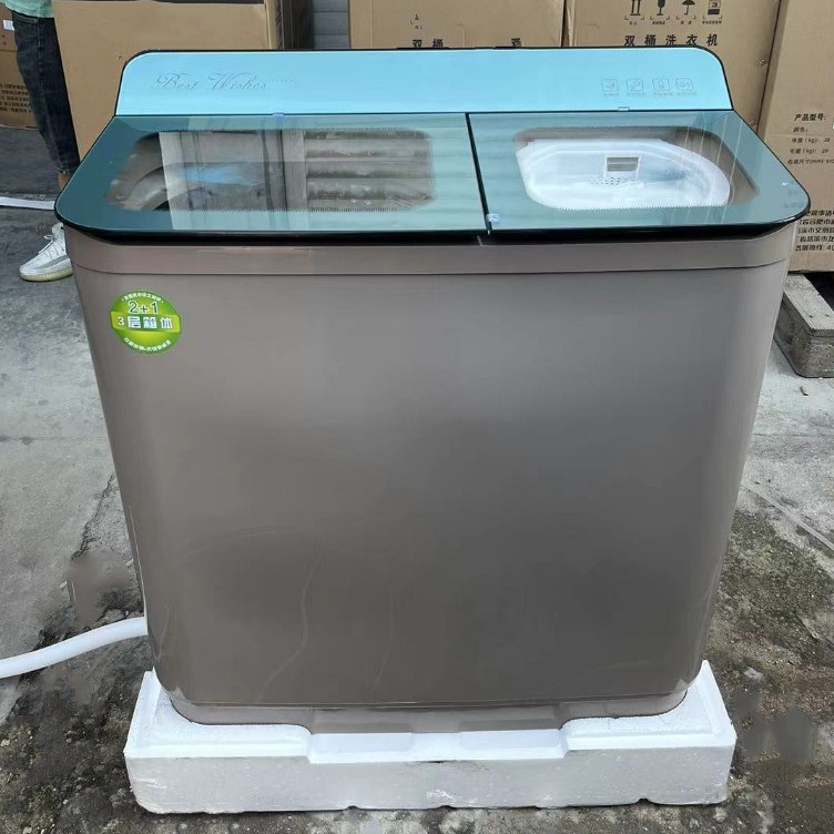 Household Washing Machine Semi-Automatic 15kg Parallel Bars Double Bucket Stainless Steel Large Large Capacity for Hotel for Home