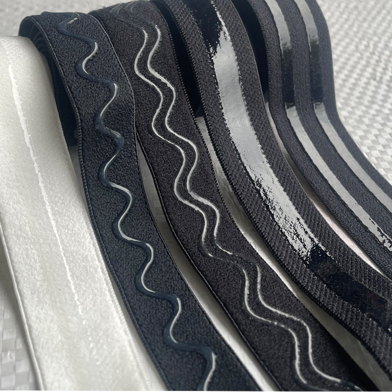 Single Wave Silicone Nylon High Elastic Riding Clothing Dance Clothing Headlight Wave Drop Rubber Elastic Band