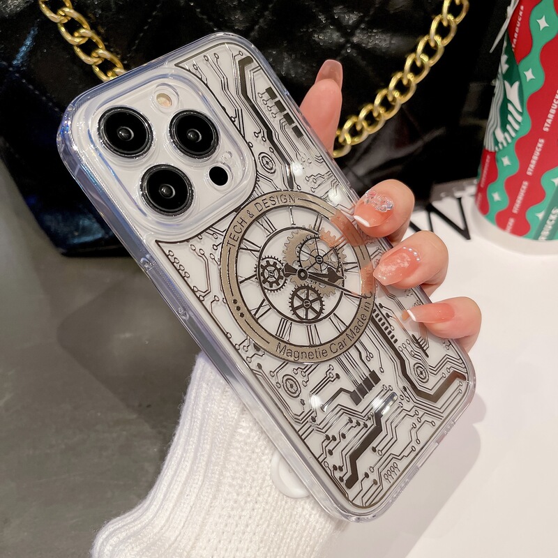 Apple 14 phone case magsafe charging for iPhone13 mechanical watch magnetic 12Promax protective cover Apple 14 phone case magsafe charging for iPhone13 mechanical watch magnetic 12Promax protective cover