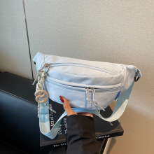 2025新款胸包女腰包斜挎包布饺子包小挎包帆布背包女式骑行运动包