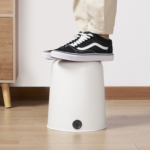 Simple trash can for home kitchen living room bathroom paper basket round lidless plastic thickened trash can wholesale