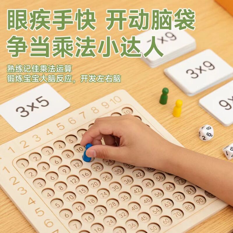 小学生向け九九乗算ボード教材、モンテッソーリ幼稚園啓発早期教育知育親子おもちゃ算数アーティファクト|undefined